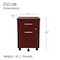 Linea Italia Metal Mobile File Cabinet, 17 inW x 20 inD x 24 inH, Cherry Laminate ZUC106 - alternate 6